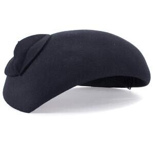 8152 Teardrop Women Wool Felt Fascinator Hat Flower Tam Beret Casque A574